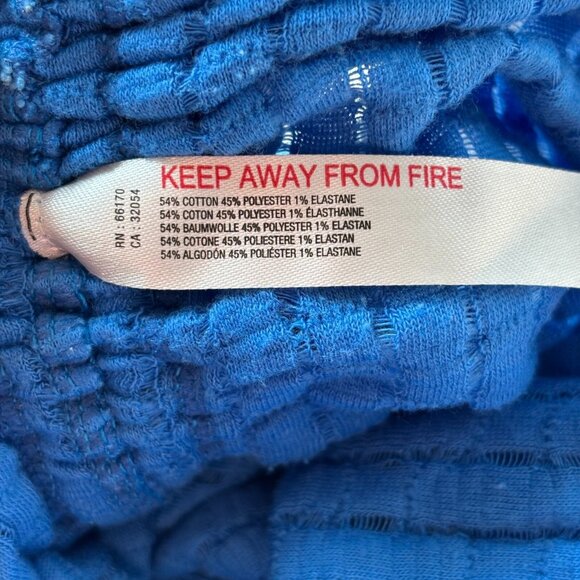 FP Beach Womens Tunic Medium Blue Swim Cover Up Beach Rusch Boho Coastal 18348 - Picture 6 of 8